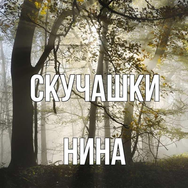 Открытка с именем, Нина, Скучашки