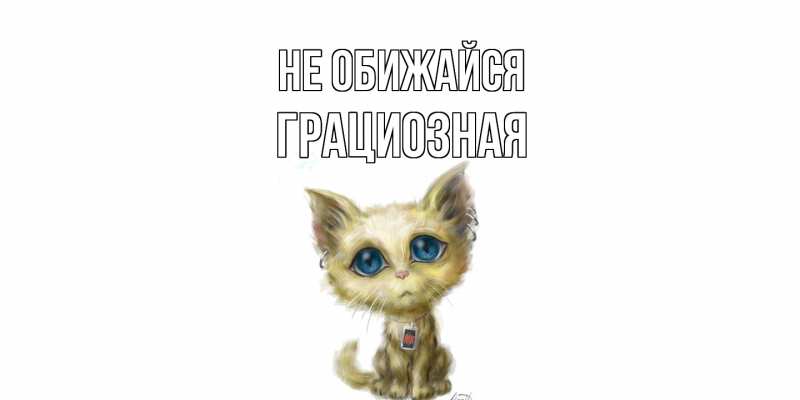 Картинка Не обижайся, Грациозная