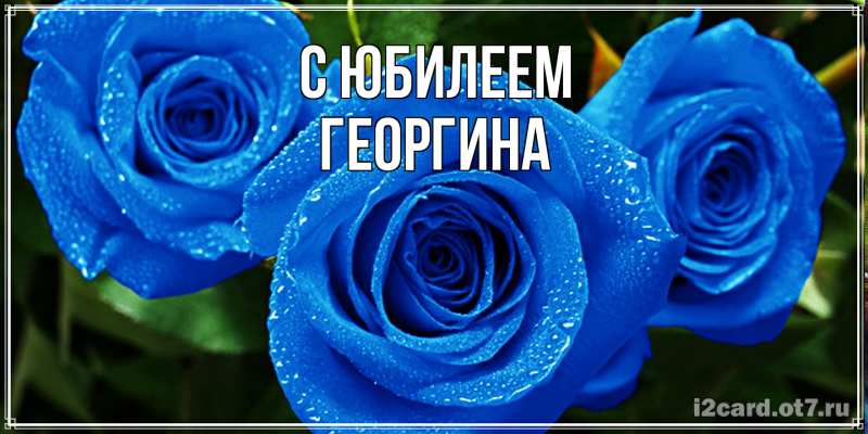 Открытка с именем, Георгина, C юбилеем