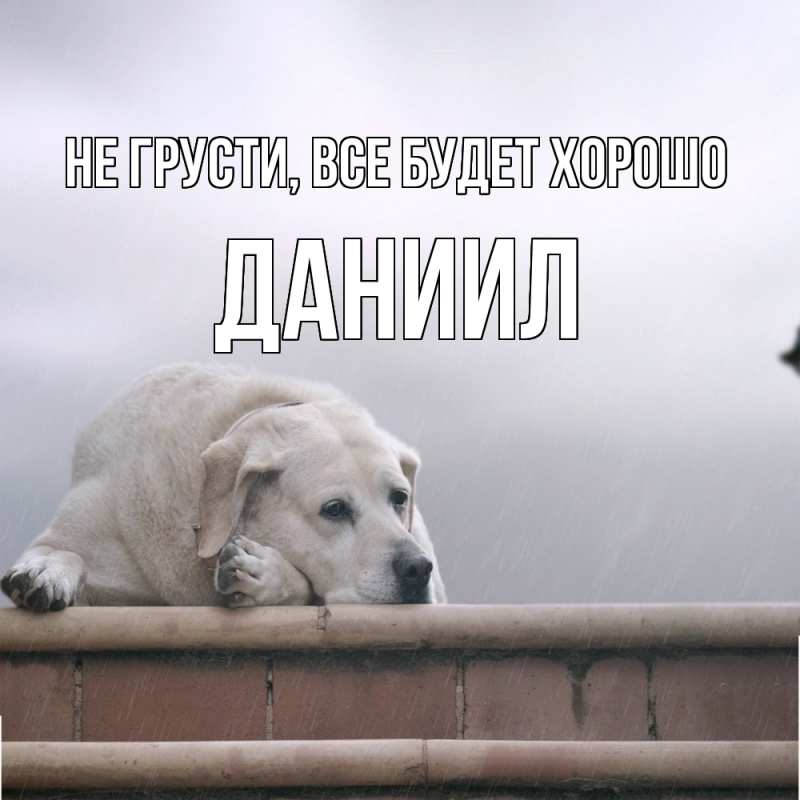 Картинка Не грусти, все будет хорошо, Даниил