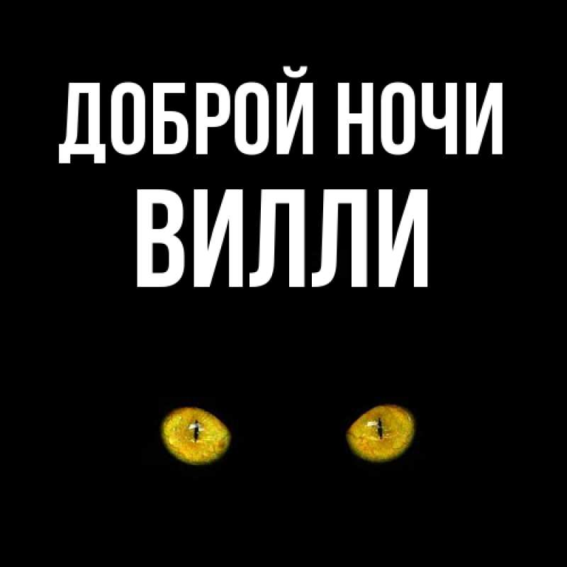 Картинка Доброй ночи, Вилли