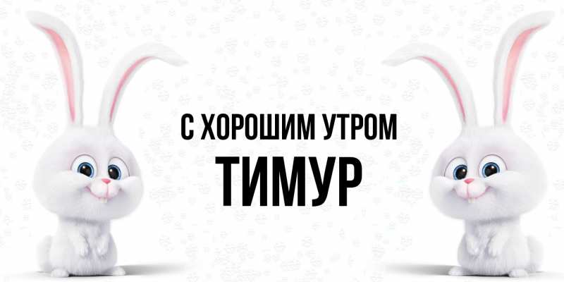 Открытка с именем, Тимур, С хорошим утром