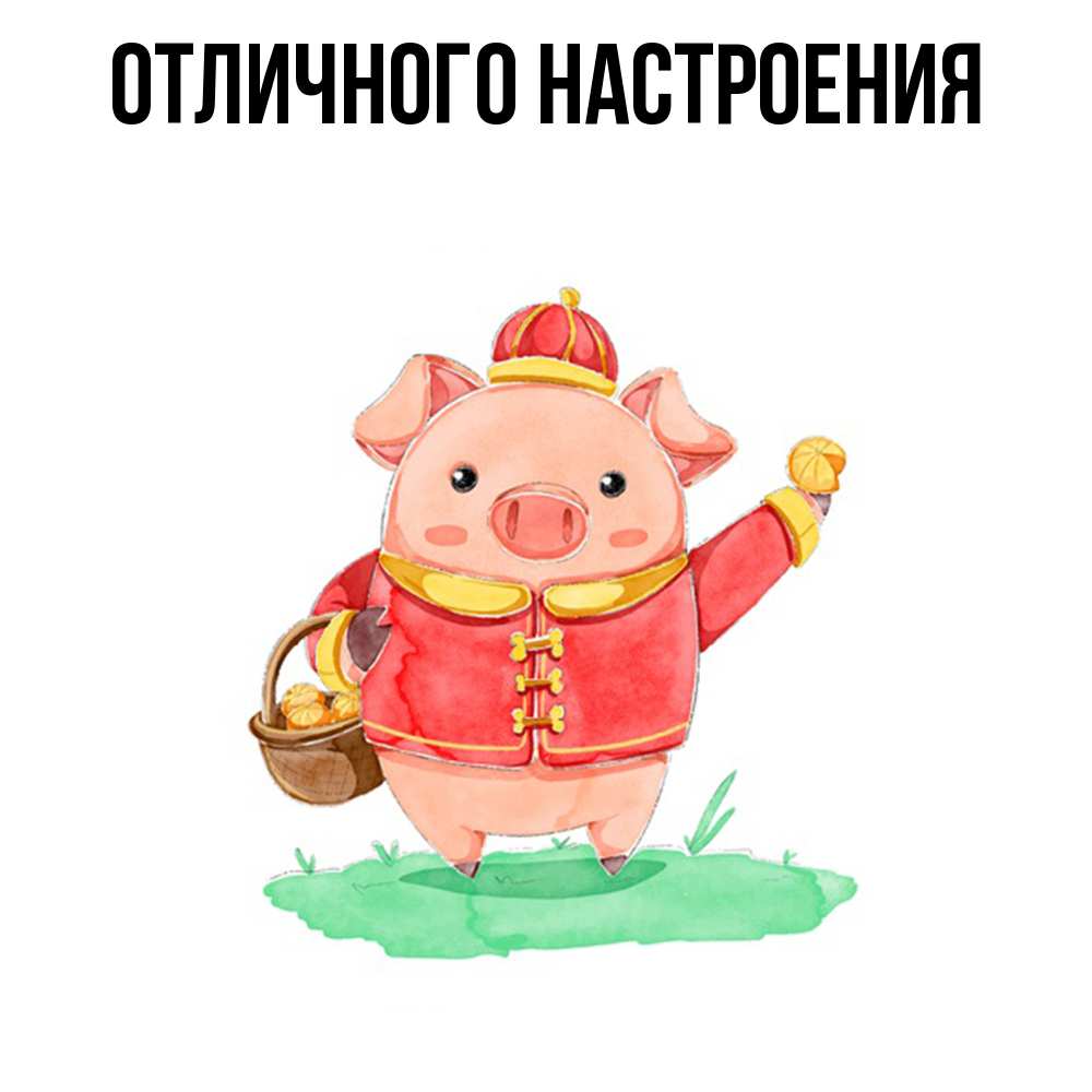 Открытка на каждый день с именем, Радосвета Удачи тебе поросенок Прикольная открытка с пожеланием онлайн скачать бесплатно 