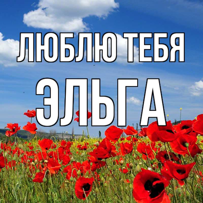 Картинка Люблю тебя, Эльга