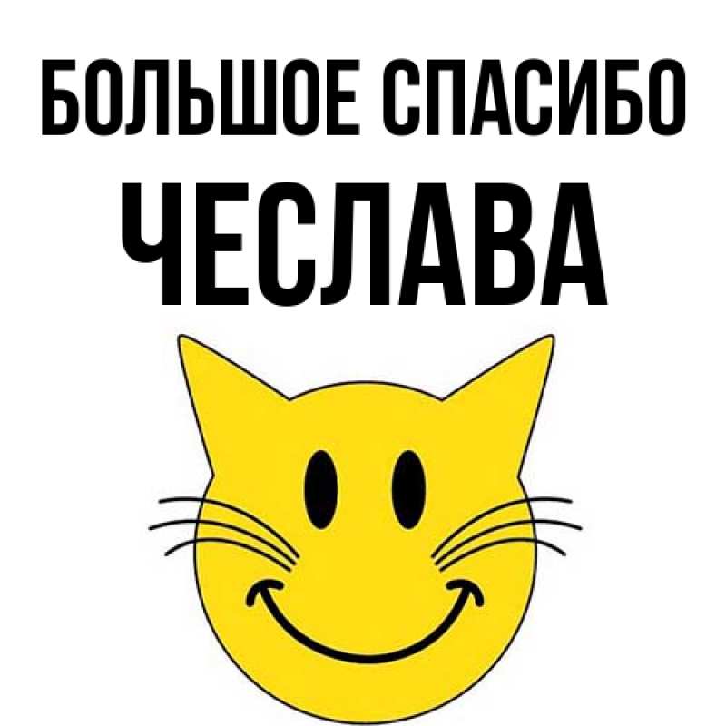 Картинка Большое спасибо, Чеслава