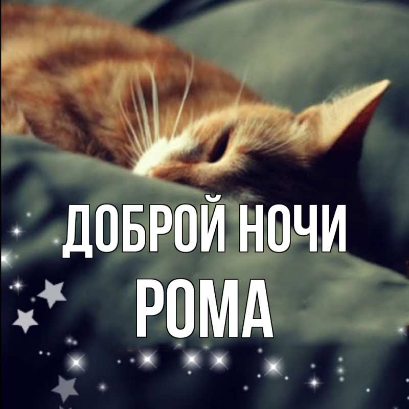 Картинка Доброй ночи, Рома