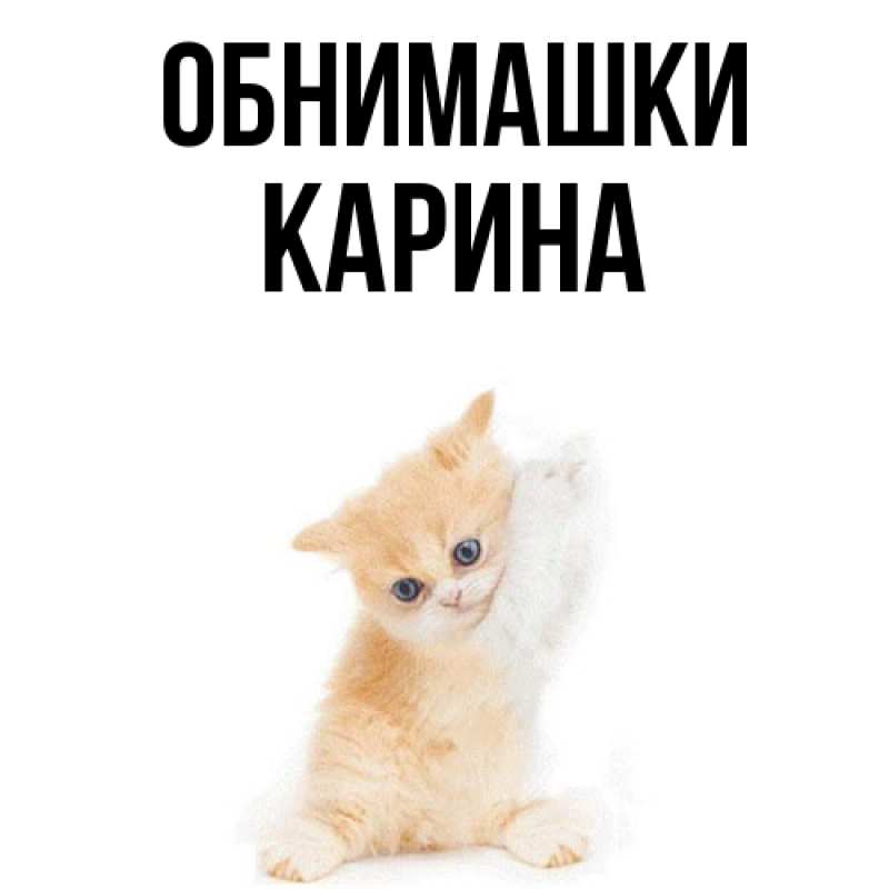 Открытка с именем, Карина, Обнимашки