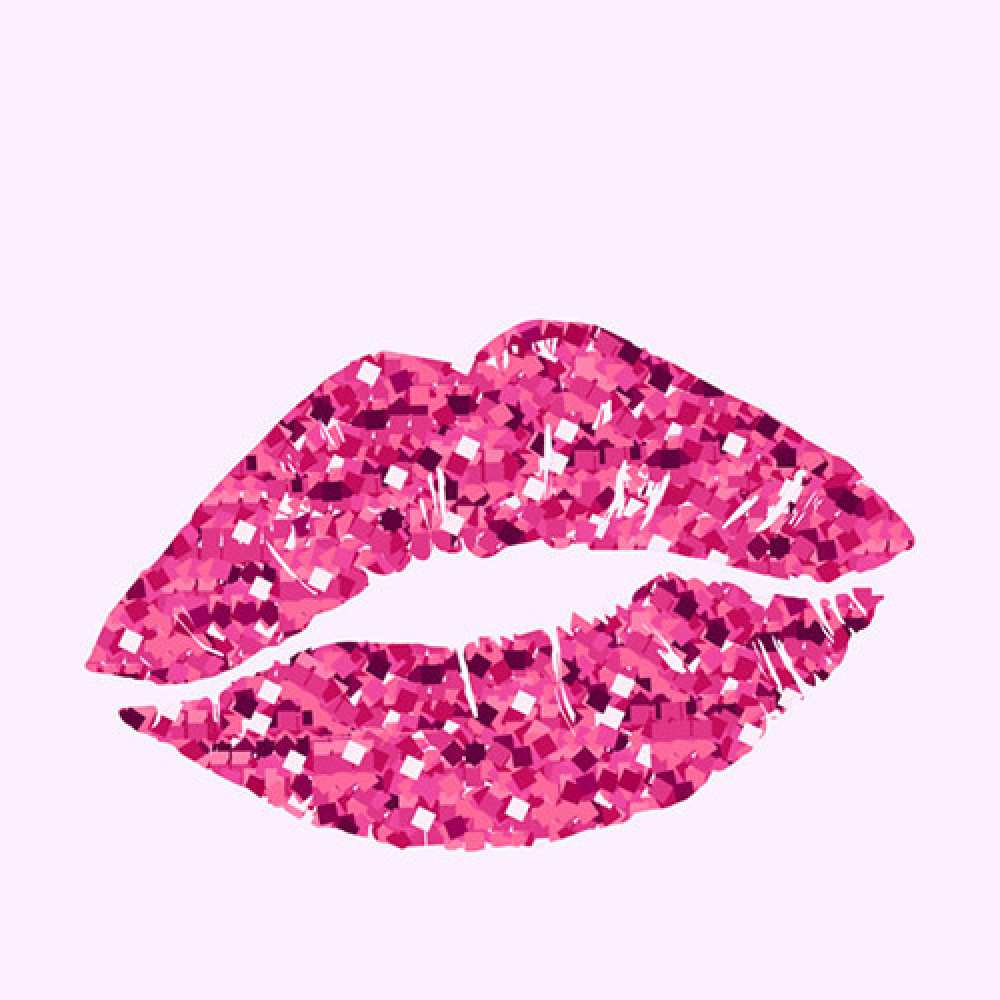 Открытка на каждый день с именем, Юханна Большое спасибо благодарю губы с блестками Прикольная открытка с пожеланием онлайн скачать бесплатно 