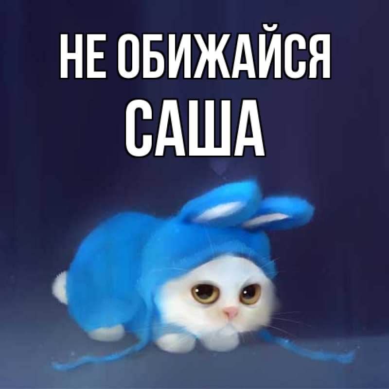 Открытка с именем, Саша, Не обижайся