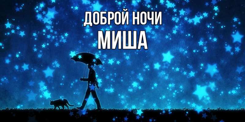 Картинка Доброй ночи, Миша