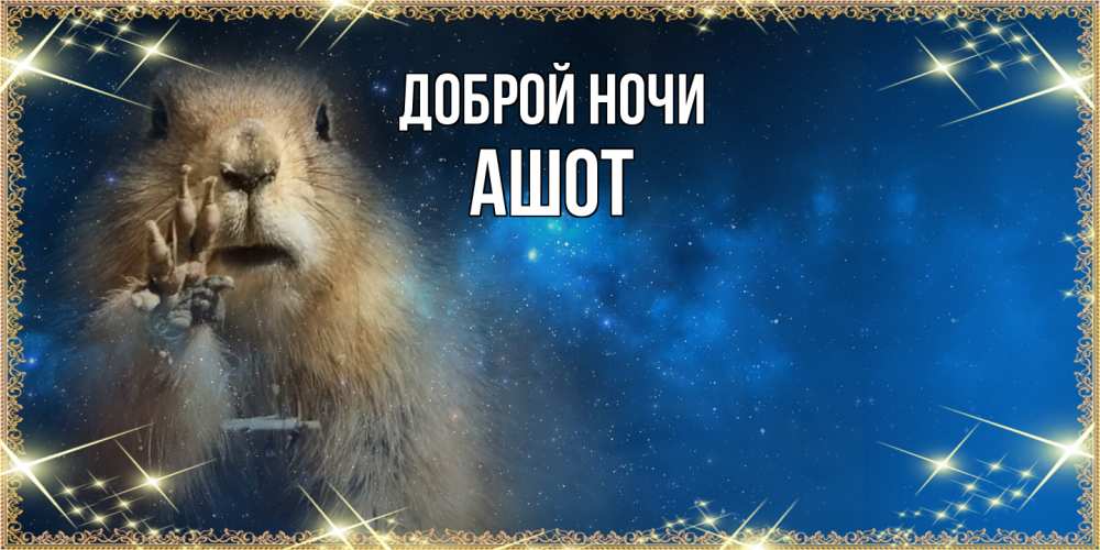 Открытка на каждый день с именем, Ашот Доброй ночи спокойной ночи сладких снов Прикольная открытка с пожеланием онлайн скачать бесплатно 