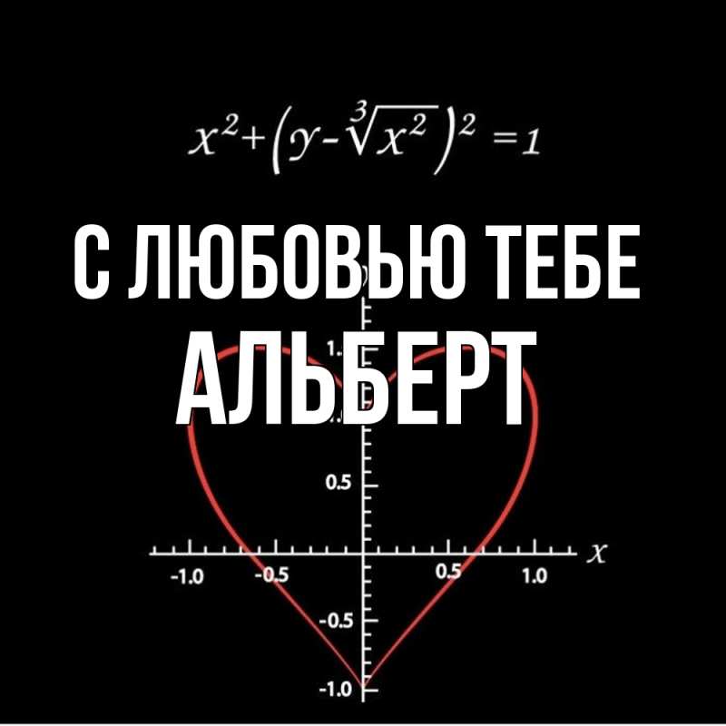Открытка с именем, Альберт, С любовью тебе