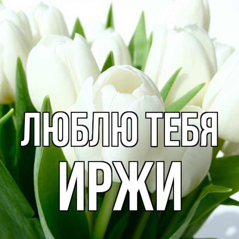 Открытка с именем, Иржи, Люблю тебя