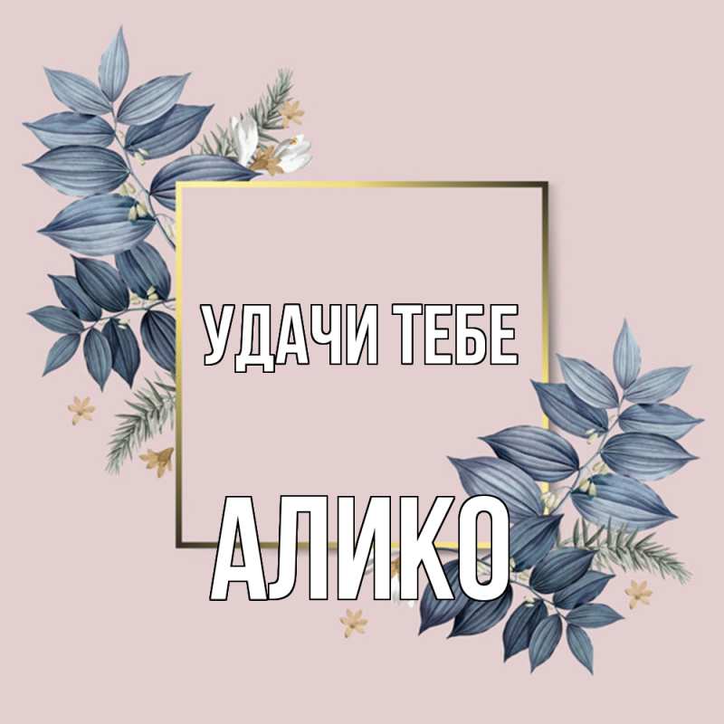 Картинка Удачи тебе, Алико