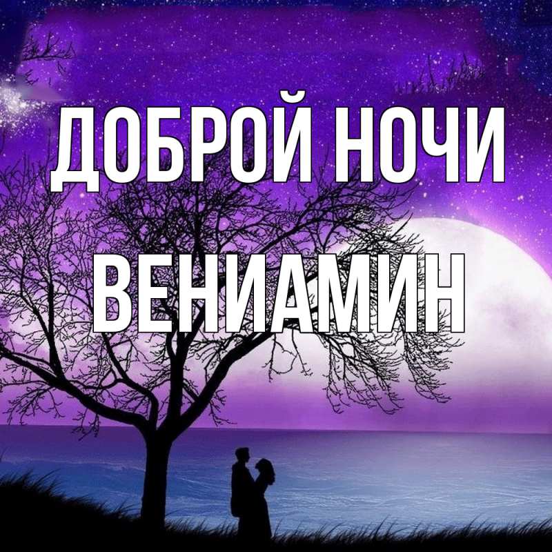 Картинка Доброй ночи, Вениамин
