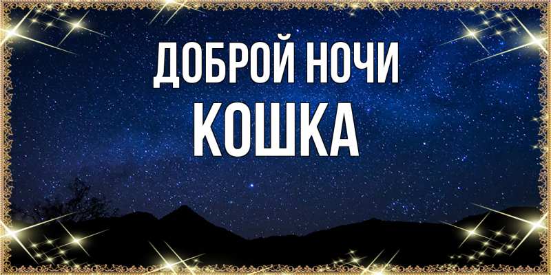 Картинка Доброй ночи, Кошка