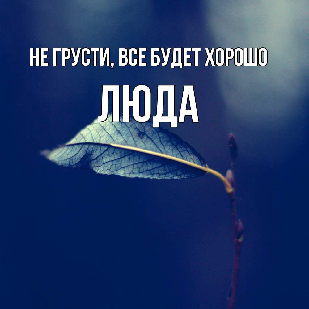 Открытка на каждый день с именем, Люда Не грусти, все будет хорошо растение Прикольная открытка с пожеланием онлайн скачать бесплатно 