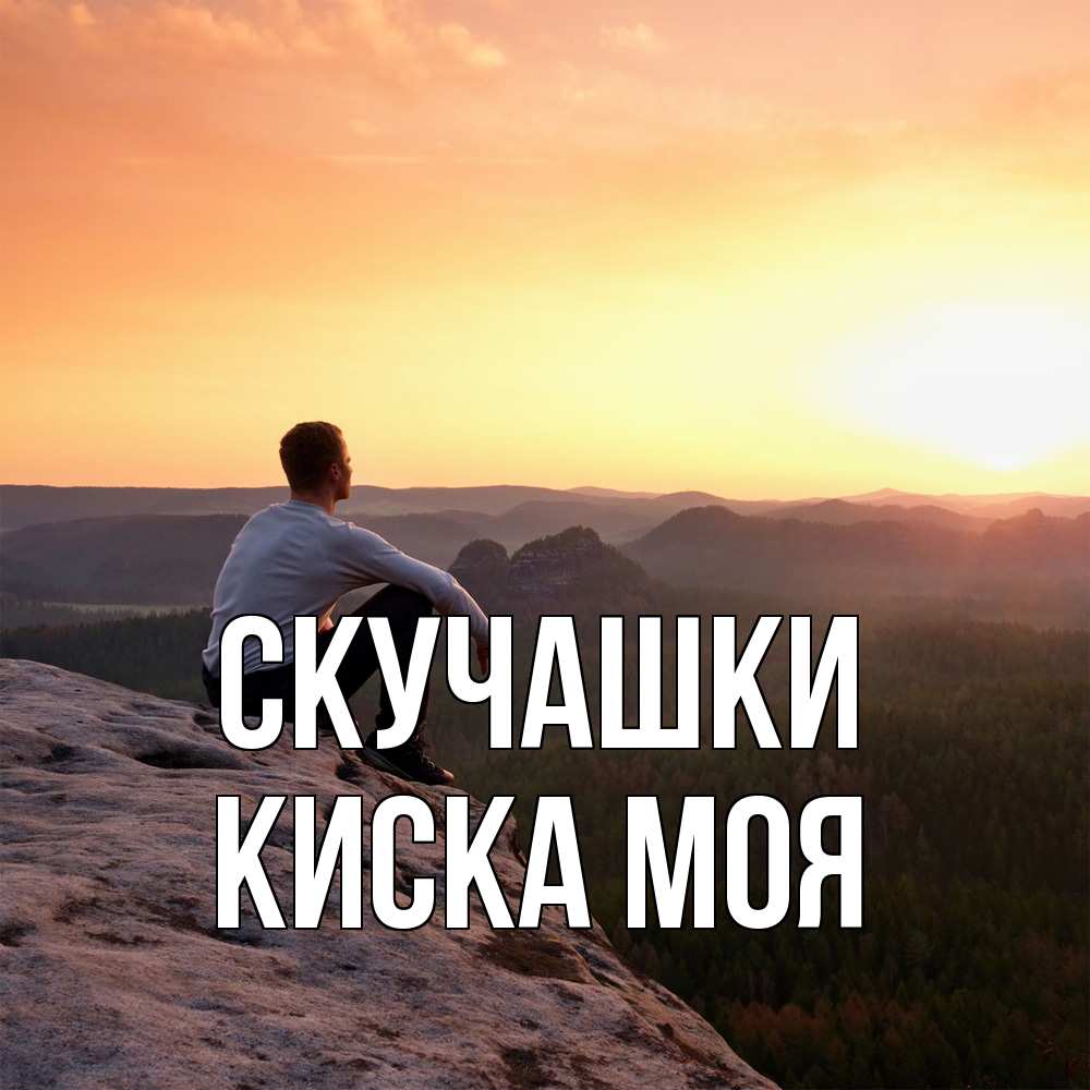 Открытка на каждый день с именем, Киска-моя Скучашки открытка про скучашки 1 Прикольная открытка с пожеланием онлайн скачать бесплатно 