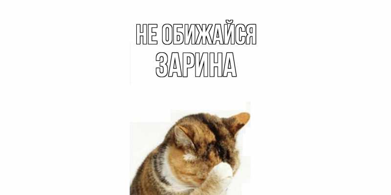 Картинка Не обижайся, Зарина