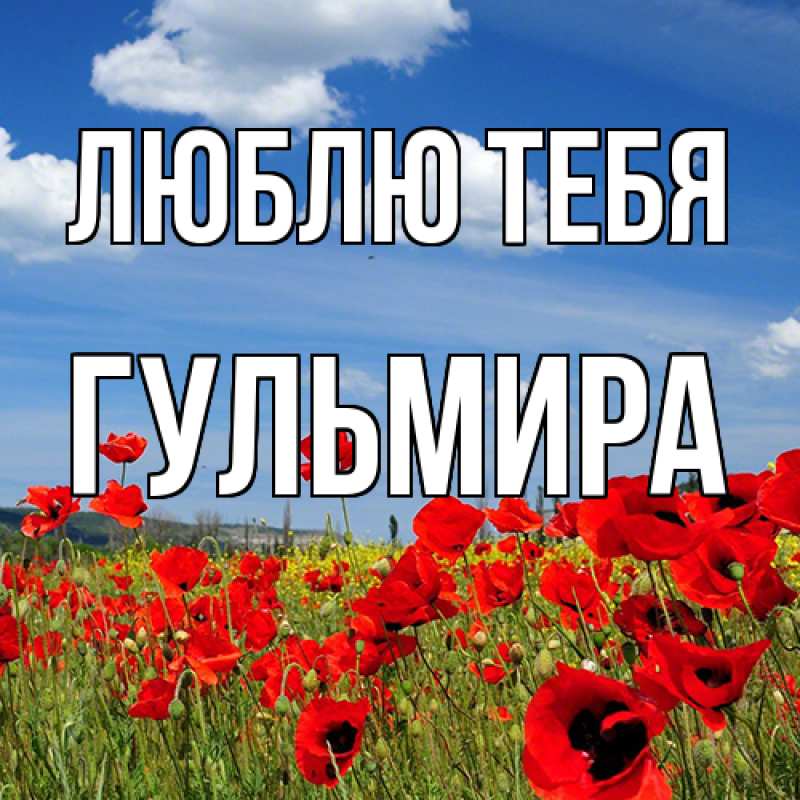 Картинка Люблю тебя, Гульмира
