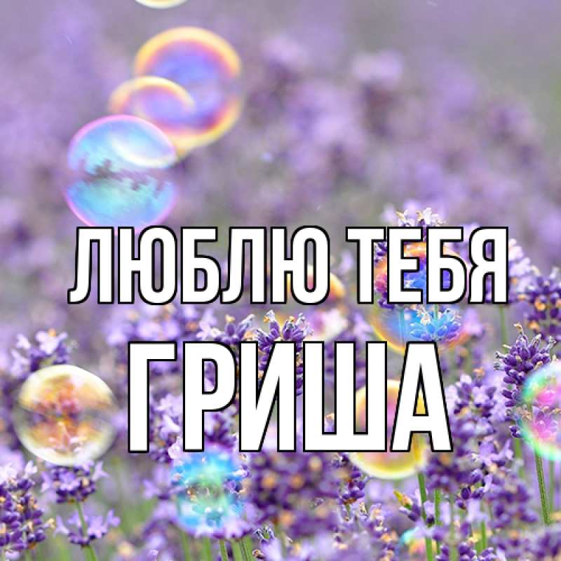 Открытка с именем, Гриша, Люблю тебя