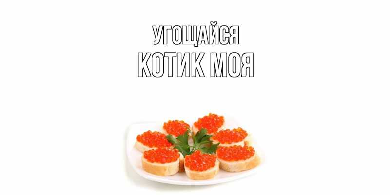 Картинка Угощайся, Котик моя