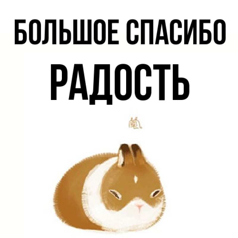 Картинка Большое спасибо, Радость