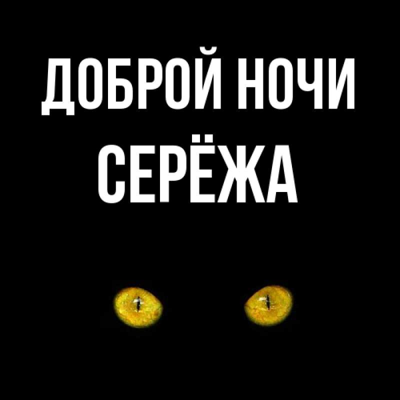Картинка Доброй ночи, Серёжа