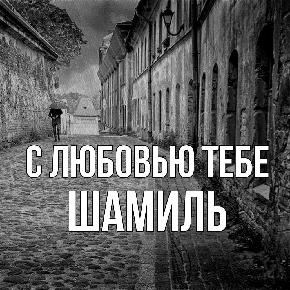 Открытка на каждый день с именем, Шамиль С любовью тебе зонт Прикольная открытка с пожеланием онлайн скачать бесплатно 
