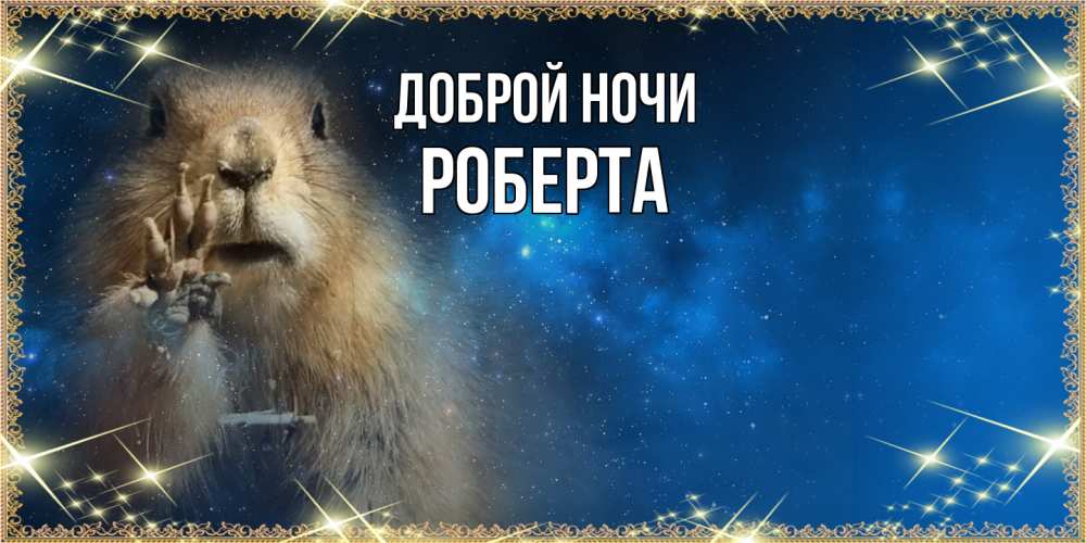 Открытка на каждый день с именем, Роберта Доброй ночи спокойной ночи сладких снов Прикольная открытка с пожеланием онлайн скачать бесплатно 