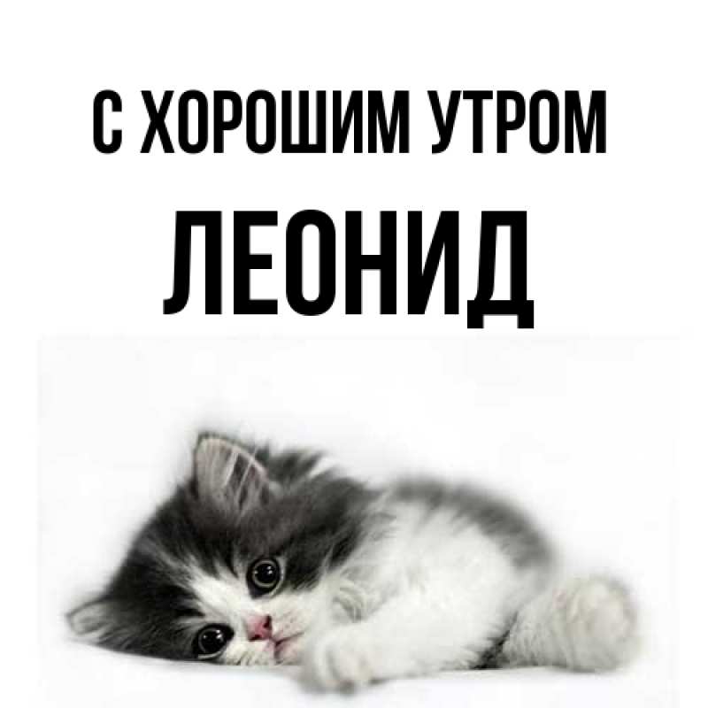 Картинка С хорошим утром, Леонид