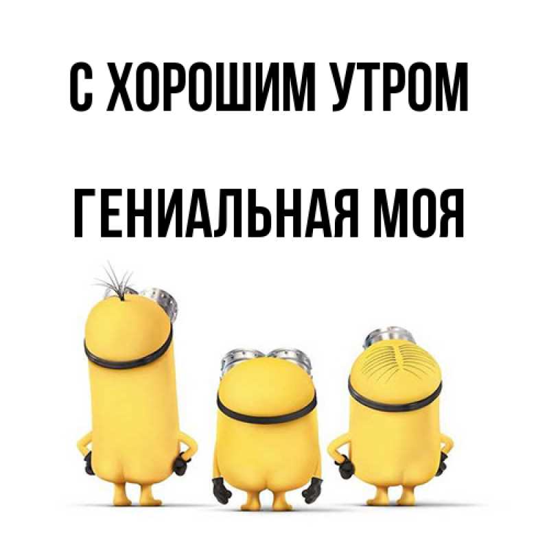 Картинка С хорошим утром, Гениальная моя