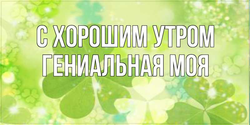 Картинка С хорошим утром, Гениальная моя
