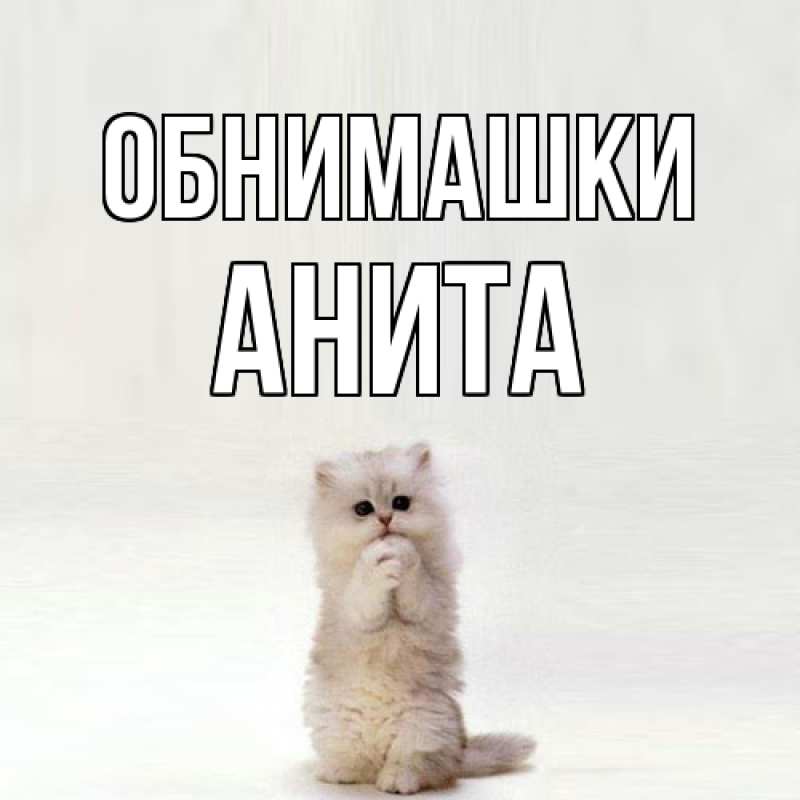 Открытка с именем, Анита, Обнимашки