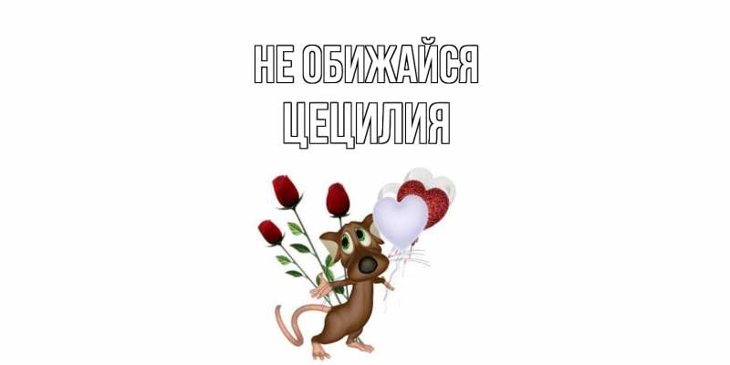 Открытка с именем, Цецилия, Не обижайся
