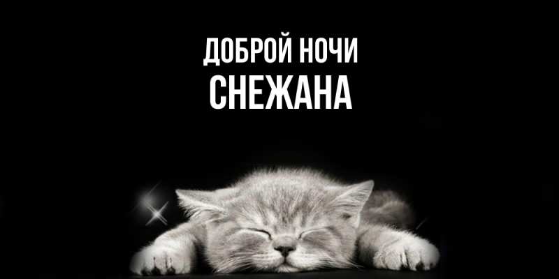 Картинка Доброй ночи, Снежана