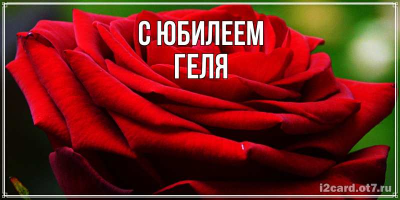 Картинка C юбилеем, Геля