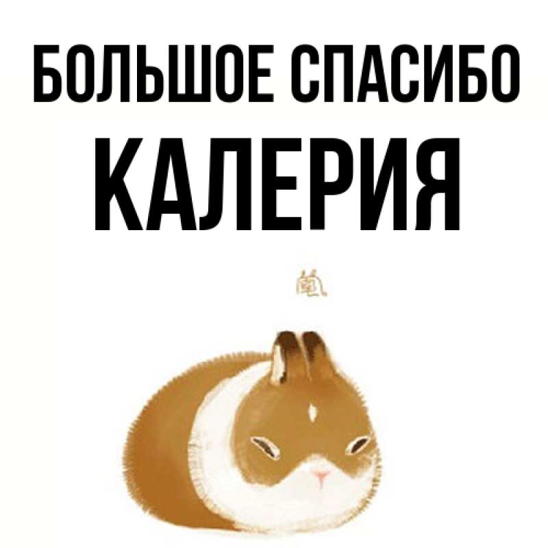 Картинка Большое спасибо, Калерия