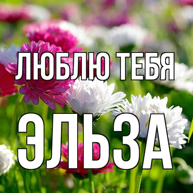 Открытка с именем, Эльза, Люблю тебя