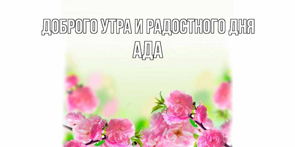 Открытка на каждый день с именем, Ада Доброго утра и радостного дня цветы Прикольная открытка с пожеланием онлайн скачать бесплатно 