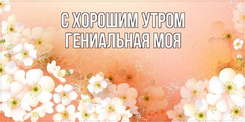 Картинка С хорошим утром, Гениальная моя
