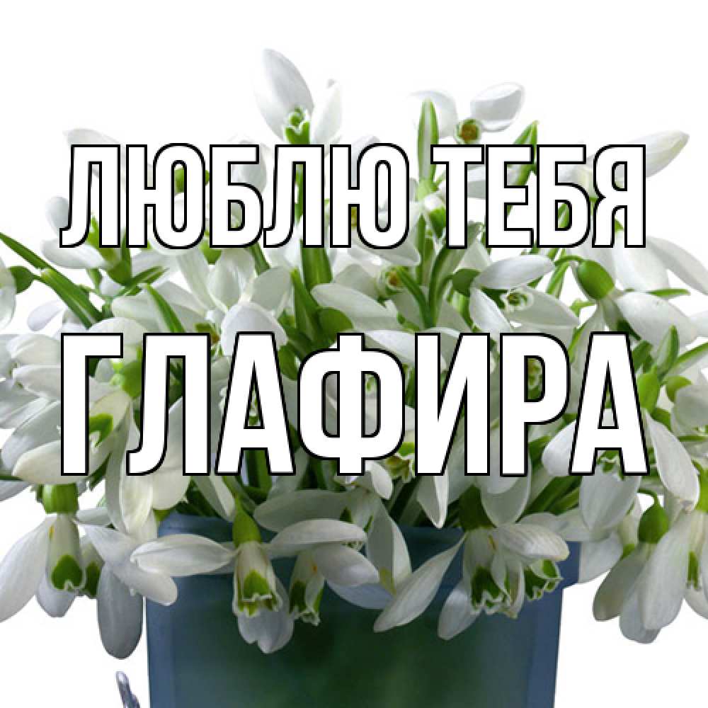 Открытка на каждый день с именем, Глафира Люблю тебя цветы к международному женскому дню Прикольная открытка с пожеланием онлайн скачать бесплатно 