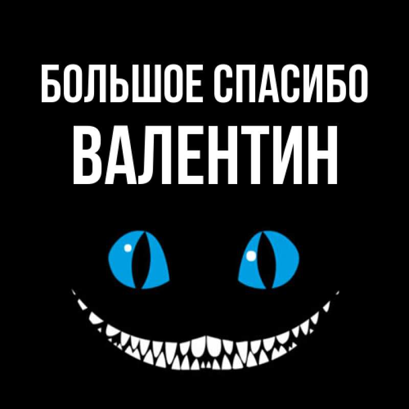 Картинка Большое спасибо, Валентин