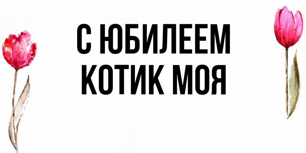 Открытка на каждый день с именем, Котик-моя C юбилеем открытки акварелью с цветами Прикольная открытка с пожеланием онлайн скачать бесплатно 