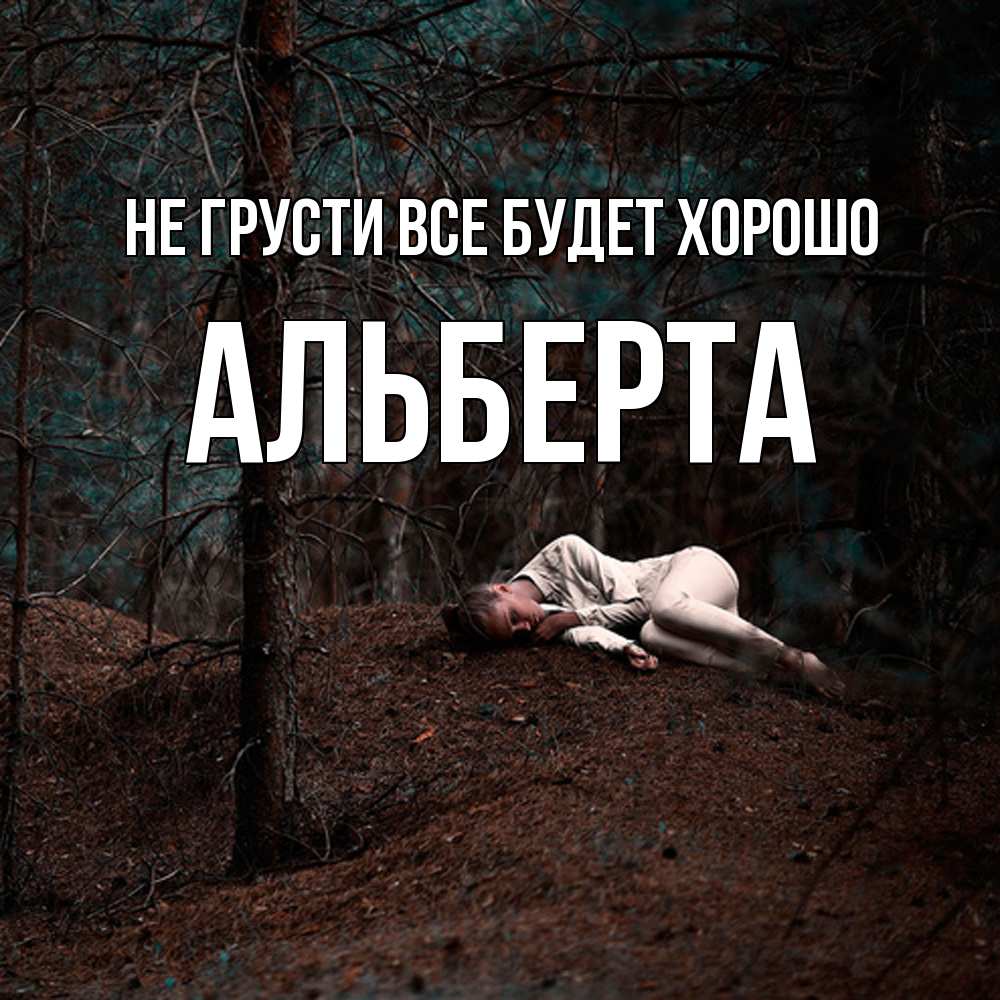 Открытка на каждый день с именем, Альберта Не грусти все будет хорошо лес Прикольная открытка с пожеланием онлайн скачать бесплатно 