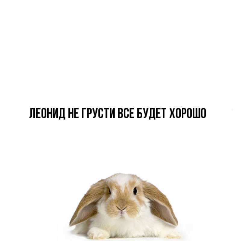 Картинка Не грусти, все будет хорошо, Леонид