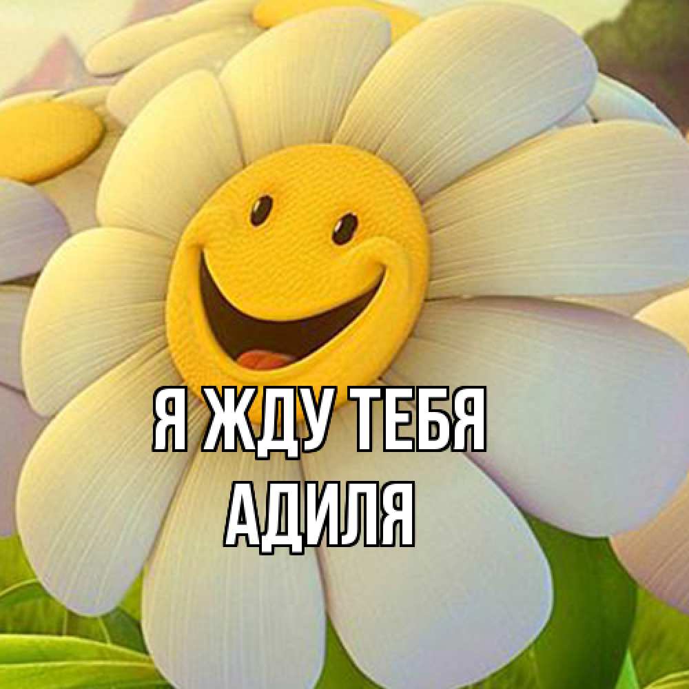 Открытка на каждый день с именем, Адиля Я жду тебя позитивные мысли Прикольная открытка с пожеланием онлайн скачать бесплатно 