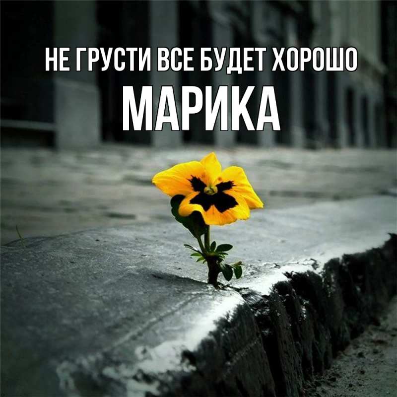 Картинка Не грусти, все будет хорошо, Марика