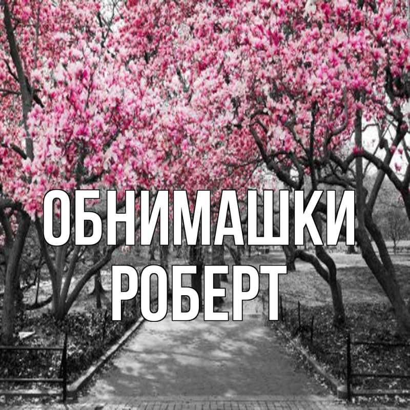 Открытка с именем, Роберт, Обнимашки