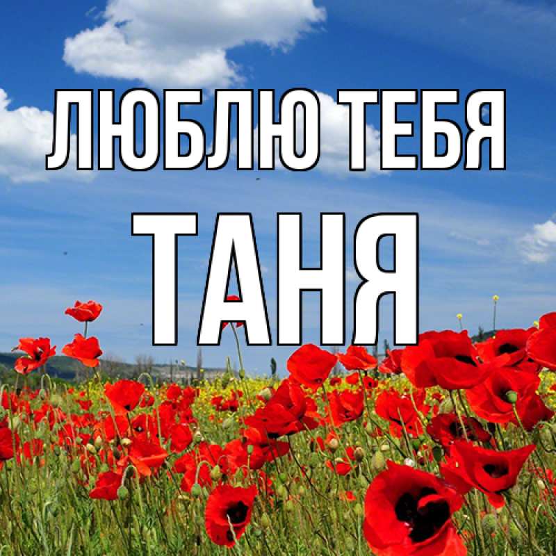 Картинка Люблю тебя, Таня